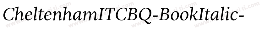 CheltenhamITCBQ-BookItalic字体转换