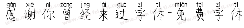 感谢你曾经来过字体字体转换