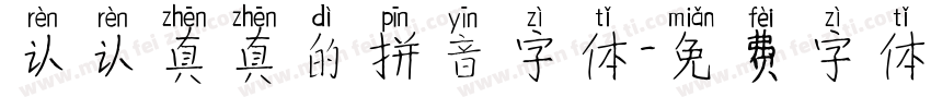 认认真真的拼音字体字体转换