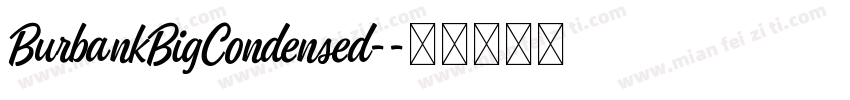BurbankBigCondensed-字体转换