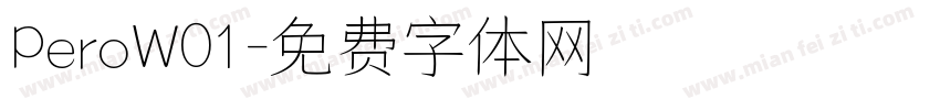 PeroW01字体转换