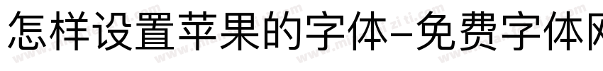 怎样设置苹果的字体字体转换