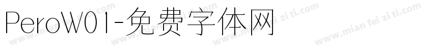 PeroW01字体转换