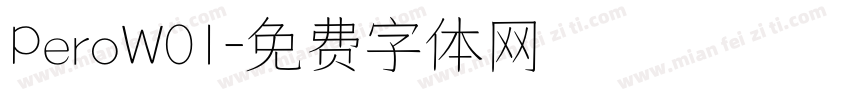 PeroW01字体转换