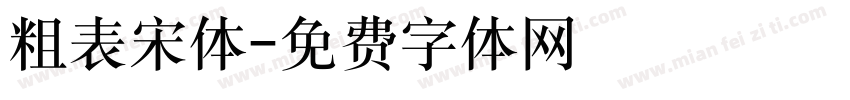 粗表宋体字体转换