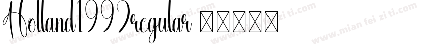 Holland1992regular字体转换