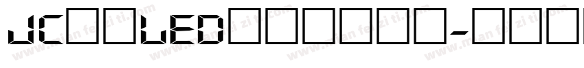 JC江城LED液晶数字宽体字体转换