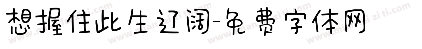 想握住此生辽阔字体转换