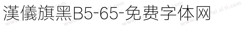 漢儀旗黑B5-65字体转换