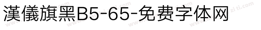 漢儀旗黑B5-65字体转换