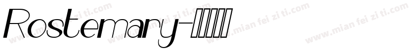 Rostemary字体转换