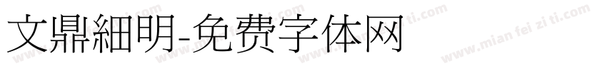 文鼎細明字体转换