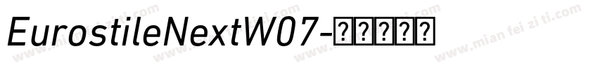 EurostileNextW07字体转换