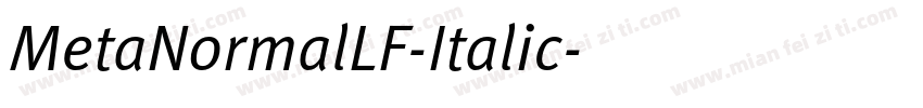 MetaNormalLF-Italic字体转换