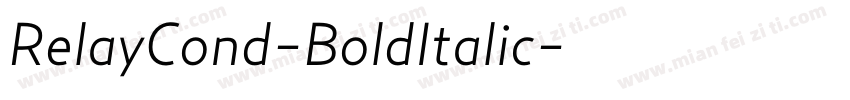 RelayCond-BoldItalic字体转换