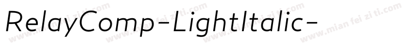 RelayComp-LightItalic字体转换