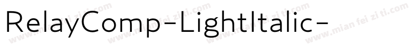 RelayComp-LightItalic字体转换