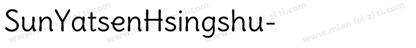 SunYatsenHsingshu字体转换