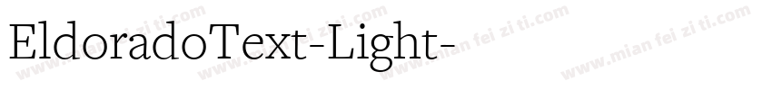 EldoradoText-Light字体转换