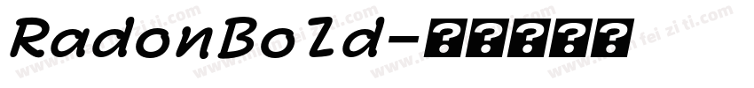 RadonBold字体转换