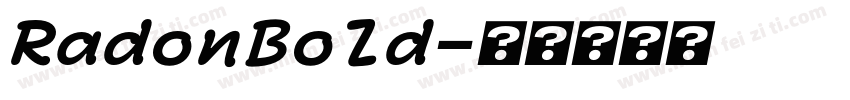 RadonBold字体转换