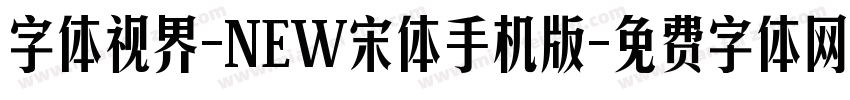 字体视界-NEW宋体手机版字体转换