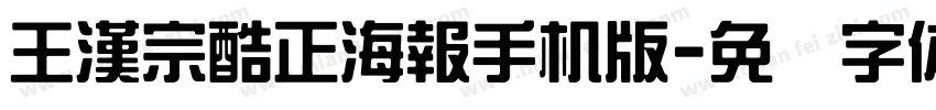 王漢宗酷正海報手机版字体转换