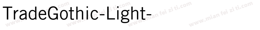 TradeGothic-Light字体转换