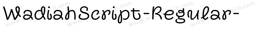 WadiahScript-Regular字体转换