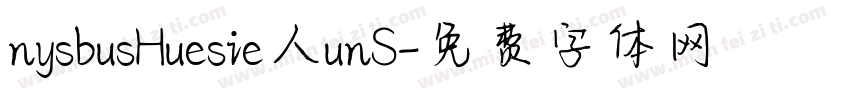 nysbusHuesie人unS字体转换