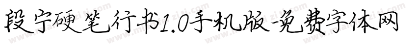 段宁硬笔行书1.0手机版字体转换