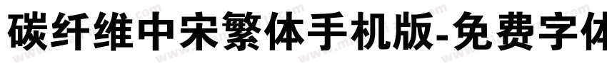 碳纤维中宋繁体手机版字体转换