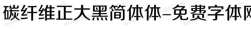 碳纤维正大黑简体体字体转换