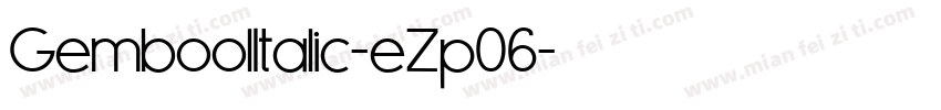 GemboolItalic-eZp06字体转换