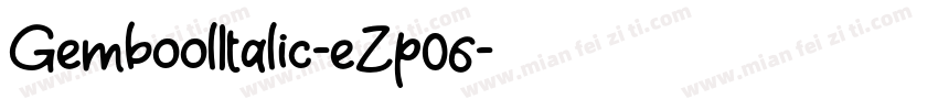 GemboolItalic-eZp06字体转换