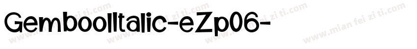 GemboolItalic-eZp06字体转换