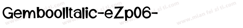 GemboolItalic-eZp06字体转换