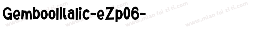 GemboolItalic-eZp06字体转换