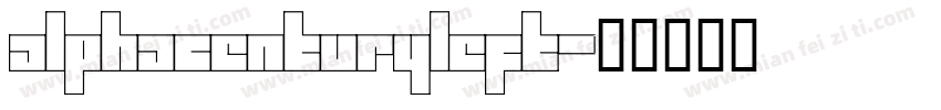 alphacenturyleft字体转换