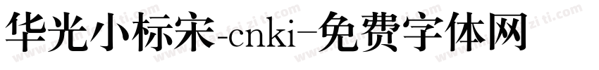 华光小标宋_cnki字体转换