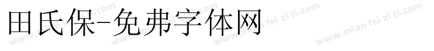 田氏保字体转换