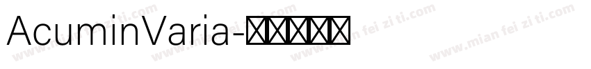 AcuminVaria字体转换