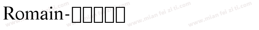 Romain字体转换