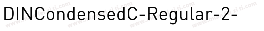 DINCondensedC-Regular-2字体转换