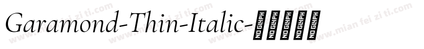 Garamond-Thin-Italic字体转换