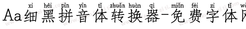 Aa细黑拼音体转换器字体转换