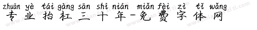 专业抬杠三十年字体转换