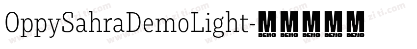 OppySahraDemoLight字体转换