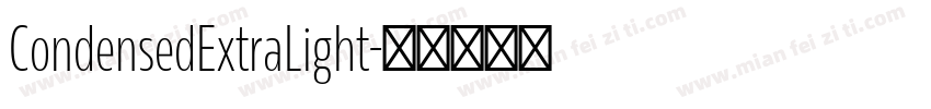 CondensedExtraLight字体转换