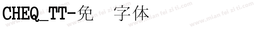 CHEQ_TT字体转换